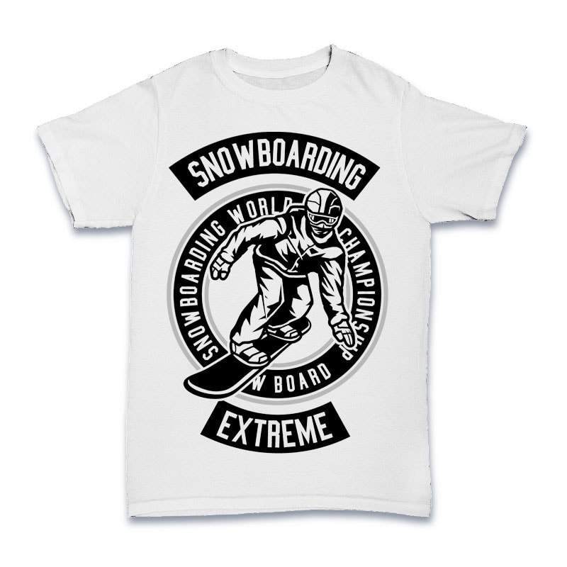 Snowboard Tshirt Design tshirt design for merch by amazon