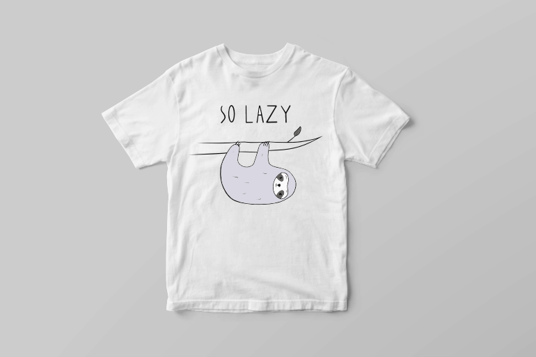 So lazy cute doodle sloth t shirt design t shirt designs for teespring