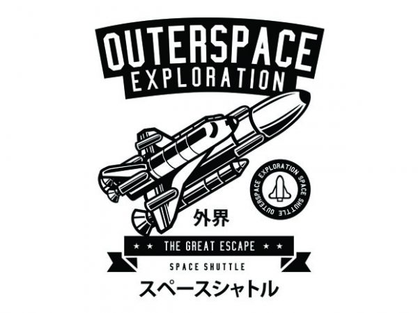 Space shuttle tshirt design