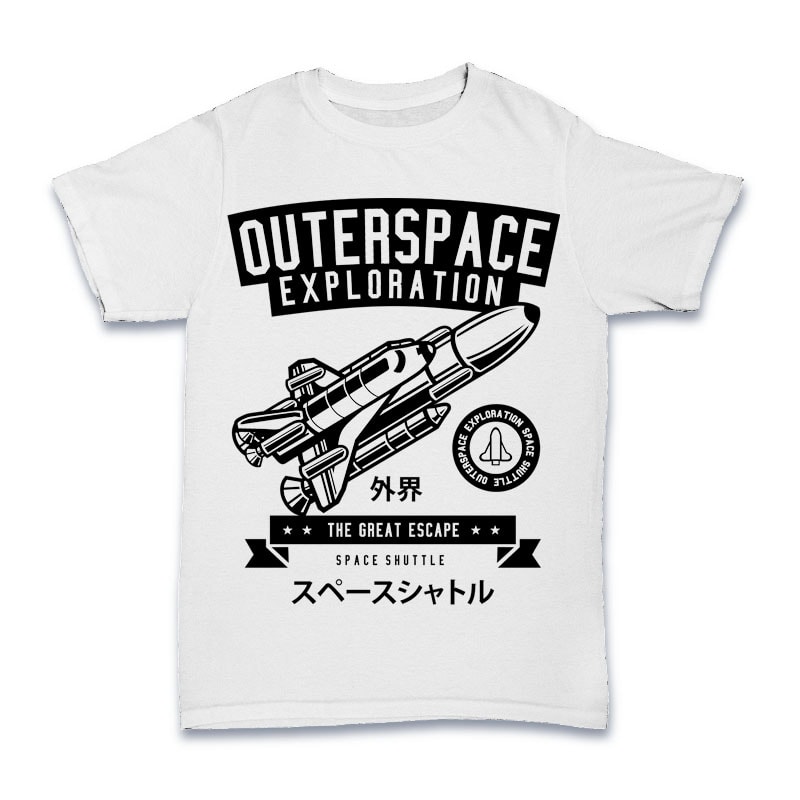 Space Shuttle Tshirt Design tshirt design for merch by amazon