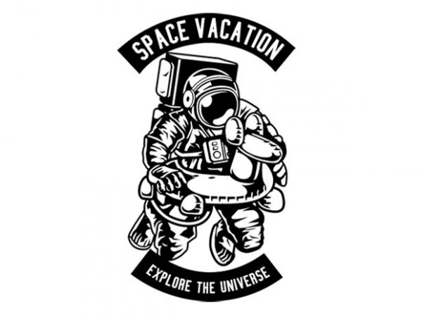 Space vacation tshirt design