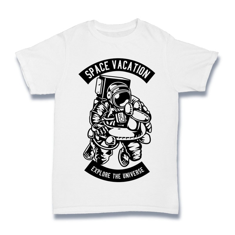Space Vacation Tshirt Design tshirt designs for merch by amazon