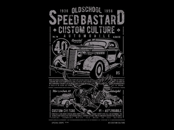 Speed bastard vector t-shirt design