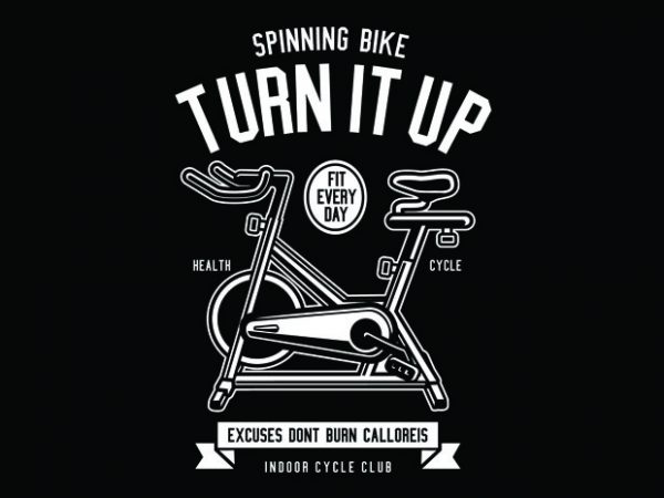 Spinning bike tshirt design