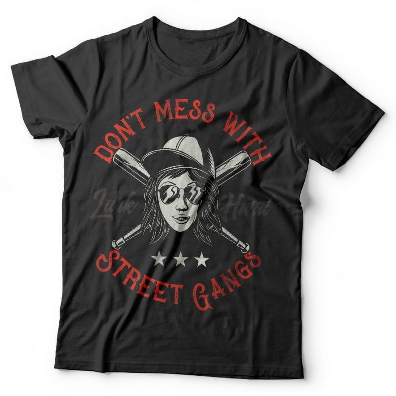 Street gangs. Vector T-Shirt Design commercial use t shirt designs