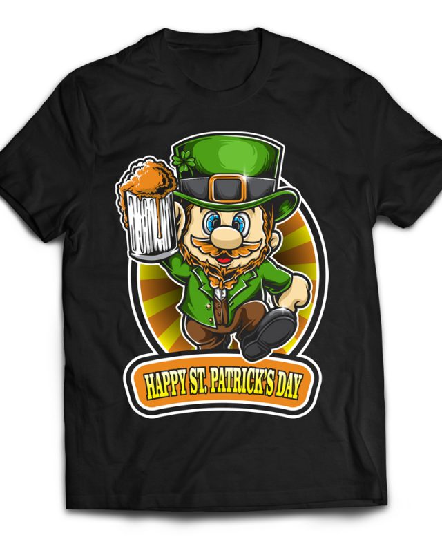 Super St patrick Day t shirt designs for printful