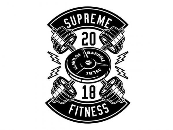 Supreme fitness tshirt design