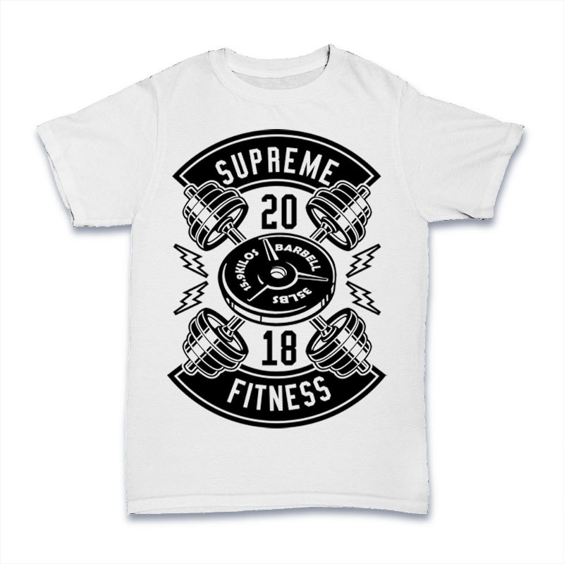 Supreme Fitness Tshirt Design vector t shirt design
