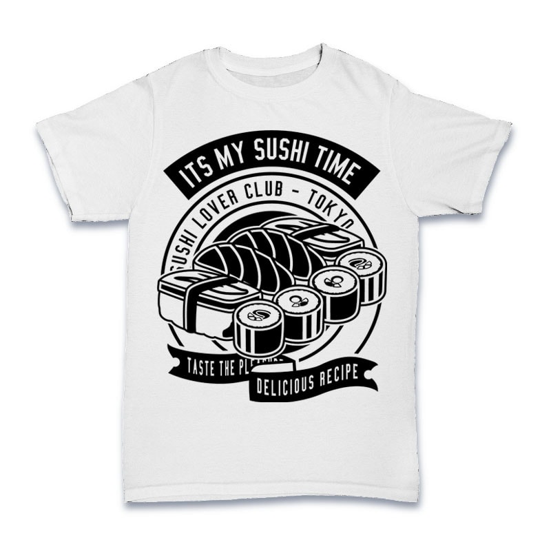 Sushi Time Tshirt Design t shirt design png