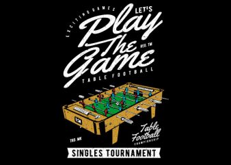 Table Football Vector t-shirt design