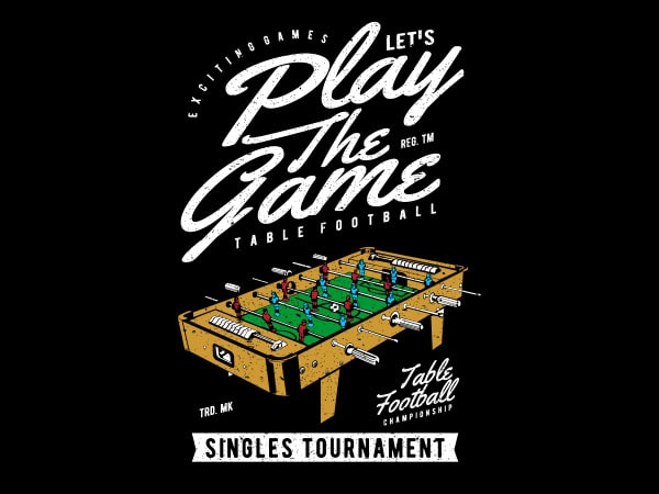 Table football vector t-shirt design