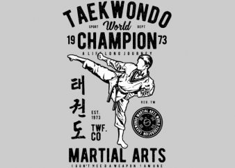 Taekwondo World Graphic t-shirt design