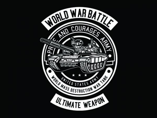 Tank war tshirt design