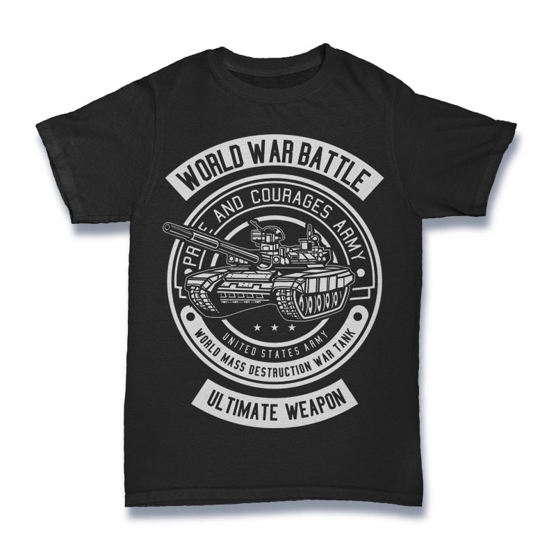 Tank War Tshirt Design vector t shirt design