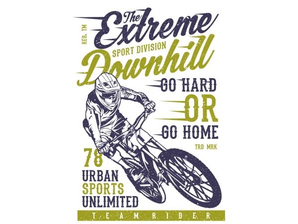 The extreme downhill vector t-shirt design