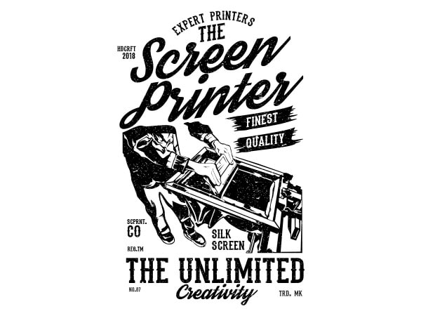 The screen printer graphic t-shirt design