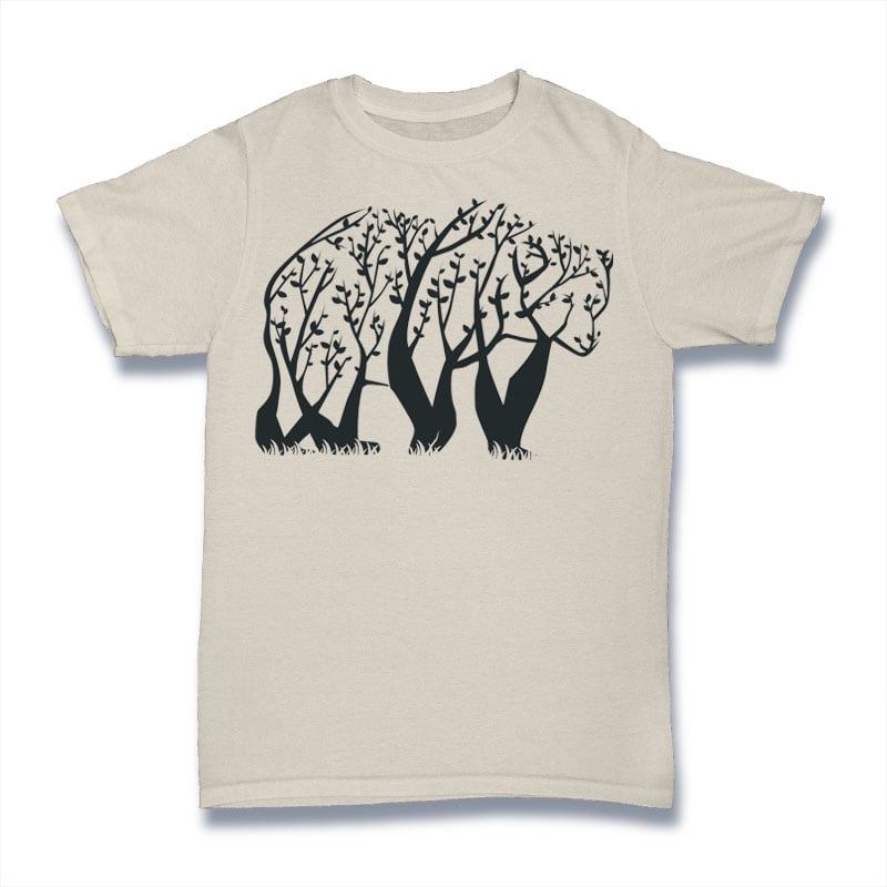 Tree Bear Tshirt Design buy t shirt design