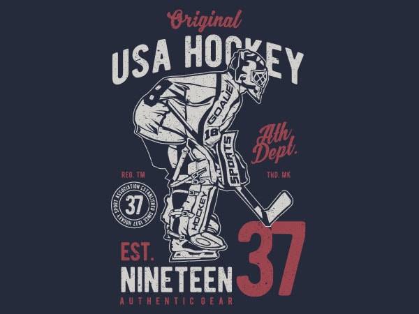 Usa hockey vector t-shirt design