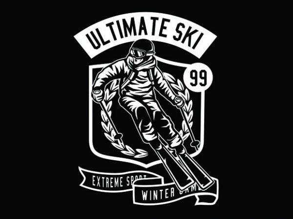 Ultimate ski tshirt design