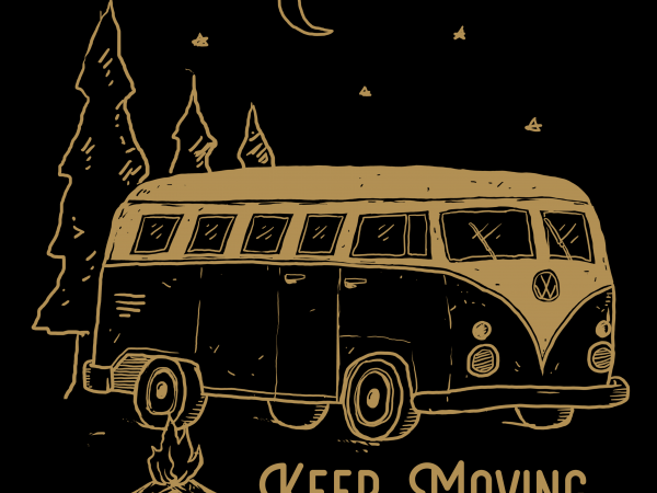 Keep moving t shirt design template