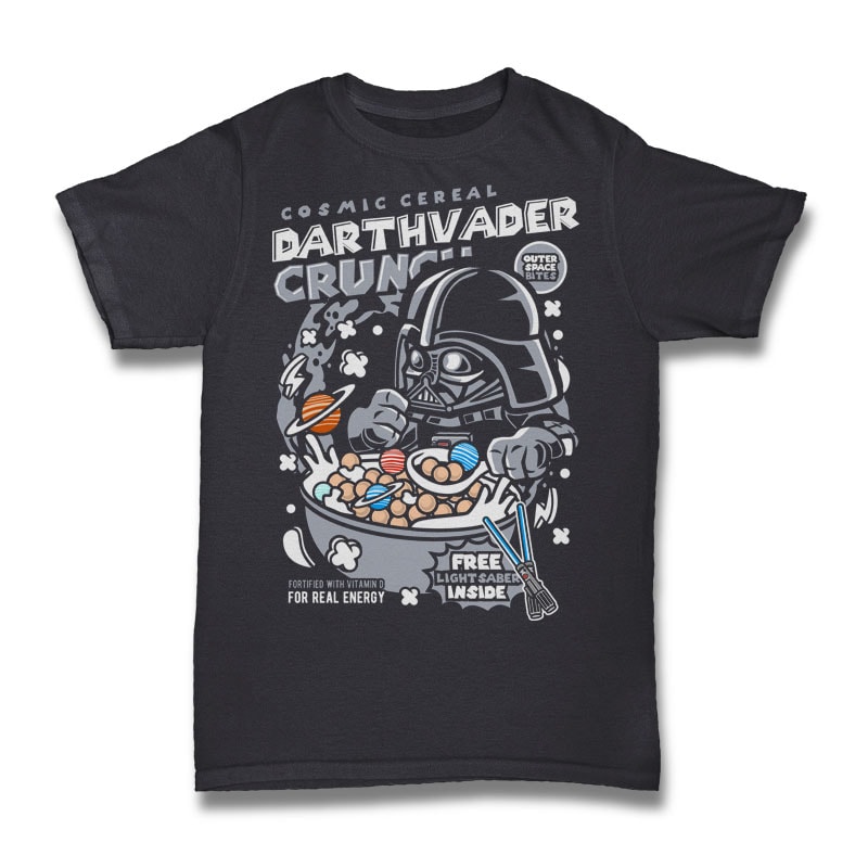 Darth Vader Crunch Tshirt Design t shirt design graphic
