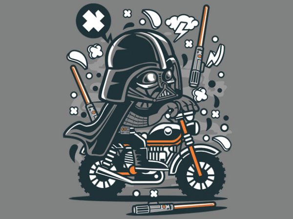 Darth vader motocross tshirt design