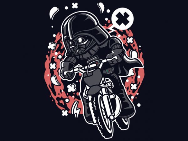 Vader motocross rider vector t-shirt design