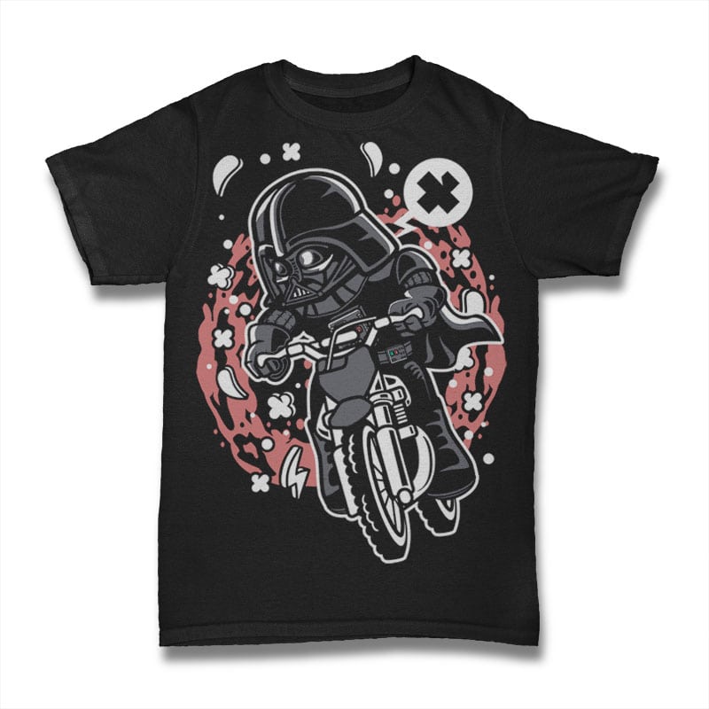 Vader Motocross Rider t shirt design graphic