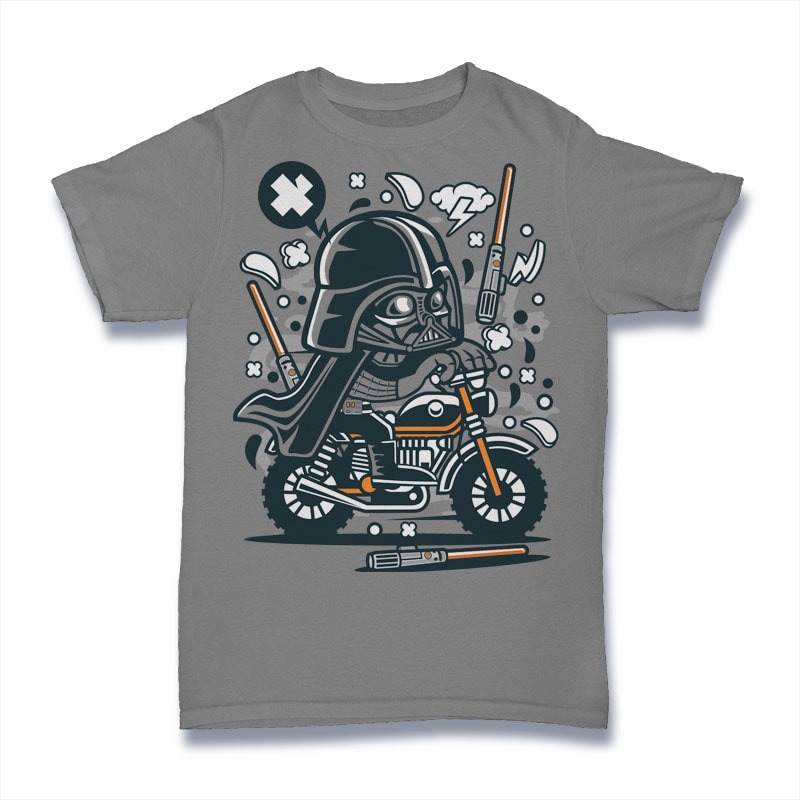 Darth Vader Motocross Tshirt Design t shirt design graphic