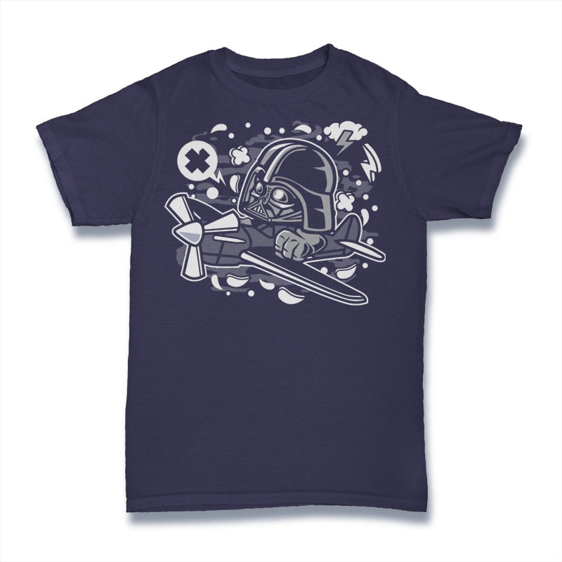 Vader Pilot t shirt design graphic