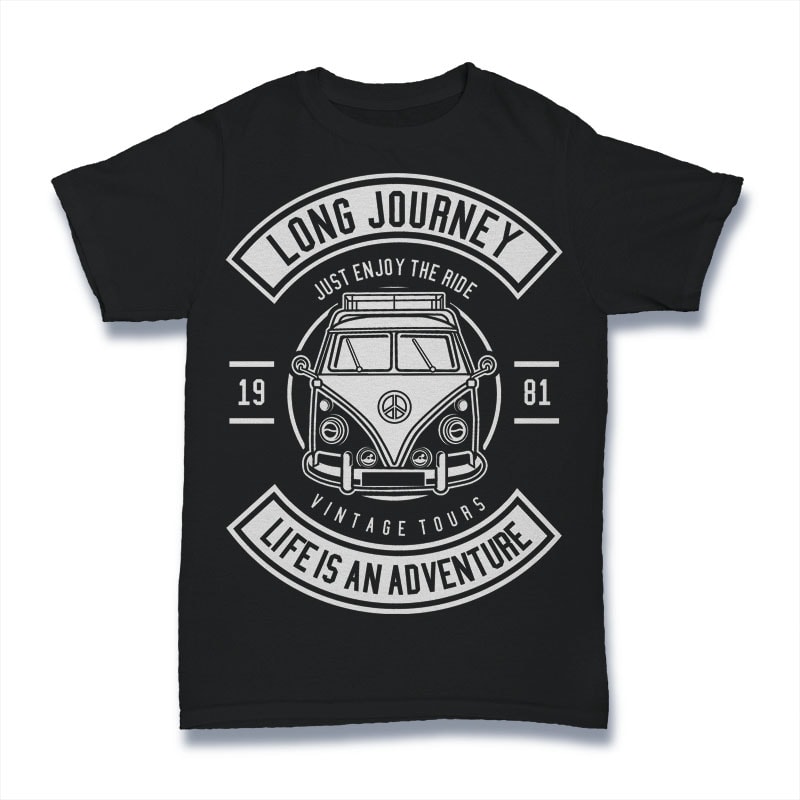 Van Long Journey Tshirt Design t-shirt designs for merch by amazon