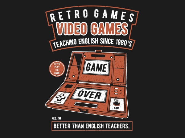 Video games vector t-shirt design