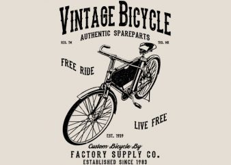 Vintage Bicycle Graphic t-shirt design