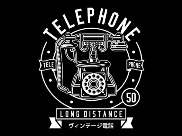 Vintage telephone tshirt design