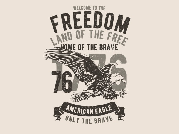 Welcome to the freedom graphic t-shirt design