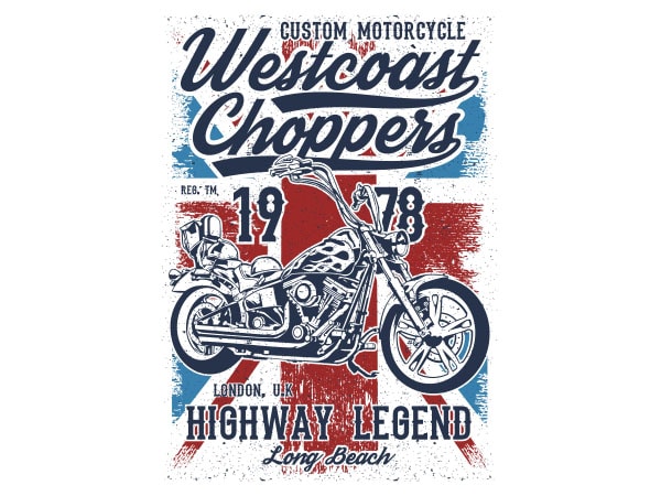 Westcoast choppers vector t-shirt design