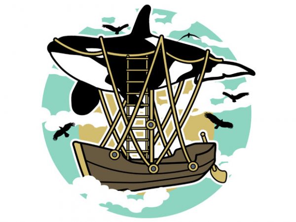 Whale air balloon tshirt design Whale air balloon tshirt design