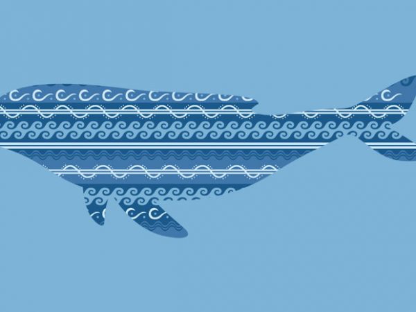 Whale tshirt design