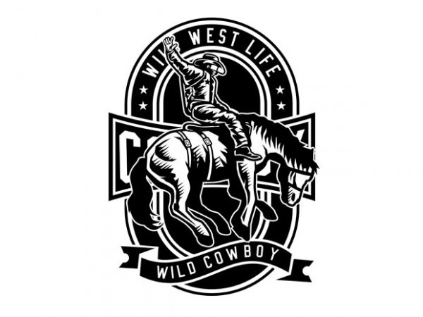 Wild west tshirt design