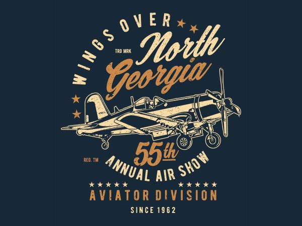 Wings over north georgia vector t-shirt design