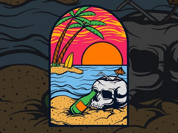 Summer vibe vector t-shirt design