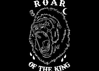 roar of the king tshirt design