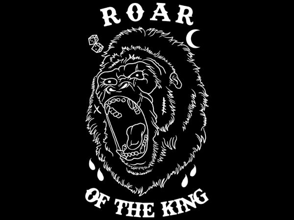 roar of the king tshirt design