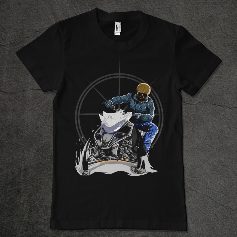 snow racer t shirt designs for sale