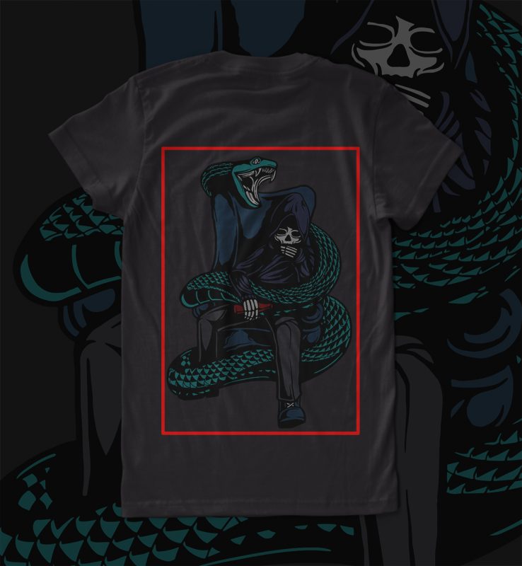 leader of the snake species t shirt designs for printful