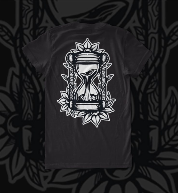 hourglass t shirt designs for printify