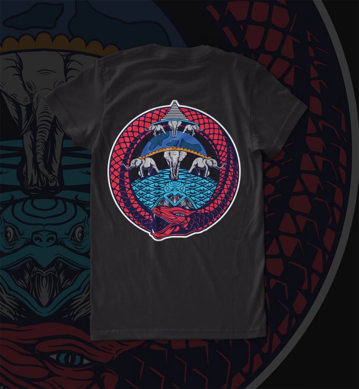 ouroborous t shirt design graphic