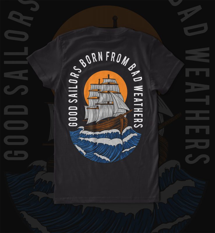 sailors t shirt design graphic