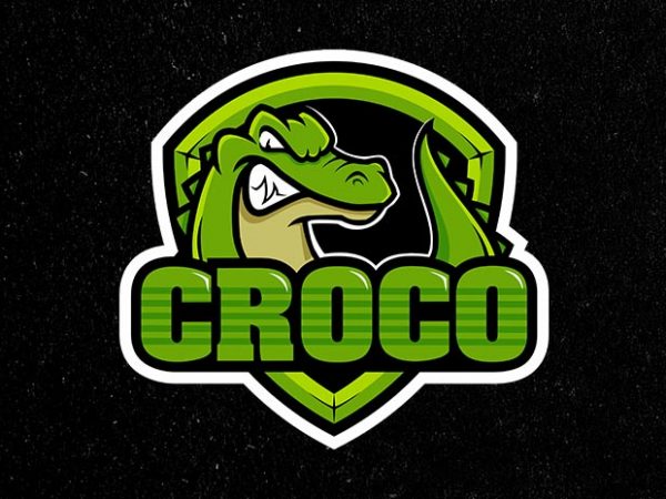 Croco vector t-shirt design