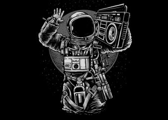 Astronaut Boombox buy t shirt design